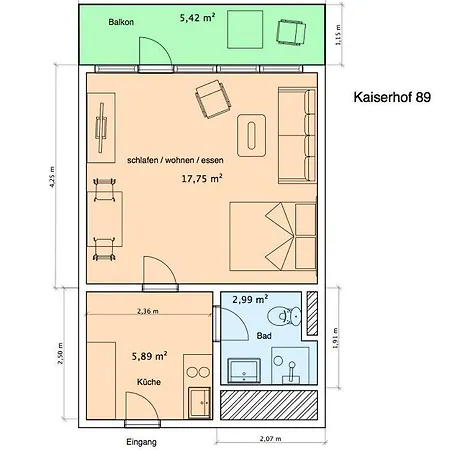 Lägenhet Kaiserhof 89